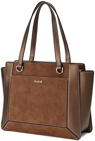 Kadell Women Leather Tote Handbags Satchel Shoulder Bag Top Handle Tote Purse Brown