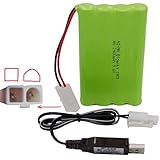 Blomiky 1 Pack 9.6V 2000mAH NiMH Rechargeable AA Battery Packs with Standard Tamiya Connectors Plug for RC Car Truck Tank and Vehicles 9.6V Tamiya 1