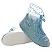 Blue Raindrops L Reusable Tight Fit Waterproof Guard Slip-resistant Women Girls Shoe Covers