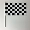 Adorox Plastic Checkered Mini Race Flags Nascar Theme Party Favor Decoration (Black/White (72 Flags))
