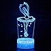 YOUNSH Ballet Lamp, Girls Night Light Bedside Lamp 16 Color Changing with Smart Touch & Remote Control for Kids Lamps Princess Bedroom Decor as Birthday Gifts Idea for Girls