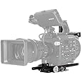 JTZ DP30 15mm Rail Rod Base plate Bridge Support Rig for SONY FS7 PXW-FS7 FS5 blackmagic URSA Mini Camera with JTZlink, Compatible with VCT-U14