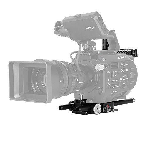 JTZ DP30 15mm Rod Base Plate Support Rig for Sony FS7 PXW-FS7 Camera with JTZlink, Compatible with V