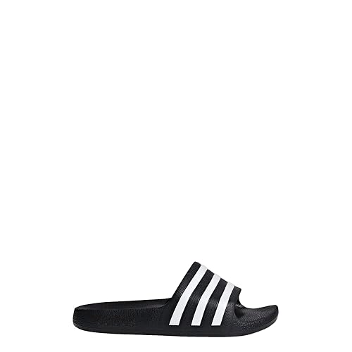 adidas Adilette Aqua Slides Water Shoe, Core Black/White/Core
