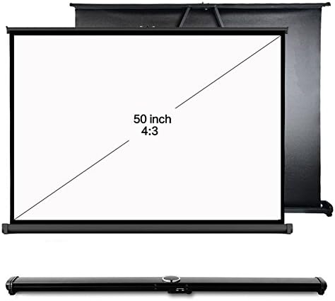 Everyone Gain Portable Movie Screen Foldable Table Projector Screen For Outdoor Business Home Theater Cinema(50 inch 4:3)