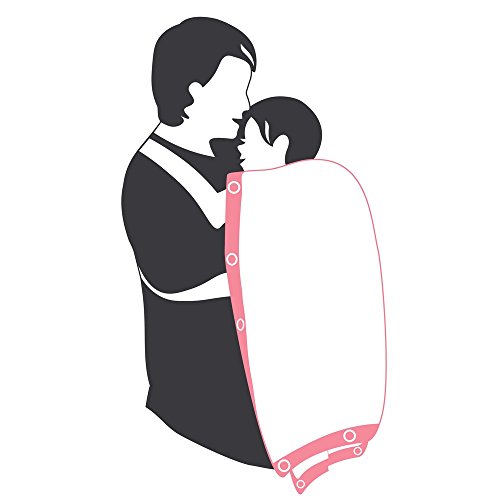 Sunsnapz UPF 50+ Sun & Wind Protection Cotton Baby Blanket with Snaps • Multi-Function Blanket • Stroller Blanket • Car Seat Cover • Swaddle • Nursing Cover • Privacy • Made in USA! (White/Coral) - Thumbnail 6