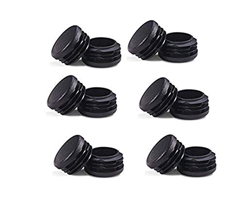 12 Pcs 1 Inch Round Plastic Plug, Pipe Tubing End Cap, Durable Chair Glides,Non-slip Chair Leg Caps Plug 1 '' - Thumbnail 6