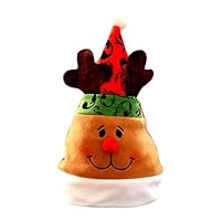 SANGNI Casual Christmas Hat Applicable for Kids and Adults Funny Santa Claus Costume Cap Christmas Day Party Gifts (D)