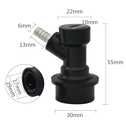 2 Pair Ball Lock Barded Cornelius Beer keg Tap Fittings Quick Disconnects (2 Gas 2 Liquid)