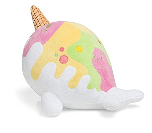ThinkGeek Ice Cream Nomwhal - Large Rainbow Sherbet Narwhal Plush!