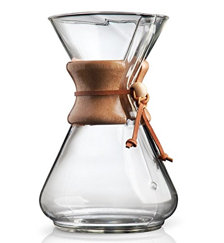 Chemex 10-cupクラシックシリーズコーヒーメーカーガラスでChemex