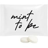 SIMPLY Mint to Be Peppermint Wedding Mints, 50 Wrapped Packets | 2 mints per packet, 50 Packets. Real peppermint oil. No artificial sweeteners. Vegan. Gluten and soy free. Non-GMO. Kosher.
