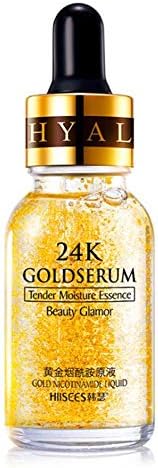 Hyaluronic Acid 24k Gold Oil Control Face Serum Skin Care Natural Collagen Reduces Pores Repair Essence Intense Hydration Moisture Moisturizing Whitening Anti-Aging Anti Wrinkle Facial Essence Cream