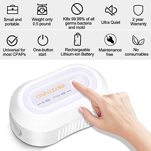 Moocoo 2019 Upgraded CPAP Cleaner - Portable Mini CPAP Cleaning machine - Suits for CPAP Machine Mask Regular & Heated Hose Pipe Tube Accessories - Thumbnail 3