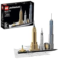LEGO Architecture New York City Model Kit - Bedroom or Office Decor for Kids & Adults, Ages 12+ - Building Blocks to Display - NYC Gift & Souvenir Ideas - 21028