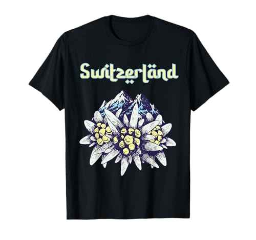 Switzerland Edelweiss Alps Souvenir Mountain Hiking Snow T-Shirt