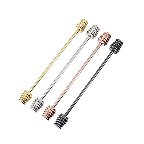 HAWSON 4Pcs Collar Bar Pin Set for Man Wedding Business Accessories
