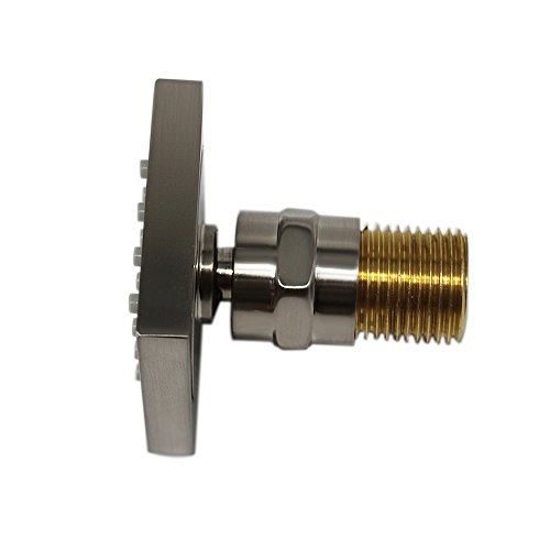 HOMEDEC 4 PCS Bathroom Faucets Accessories 50 x 50 MM Rainfall Shower Body Jet 2 Inch Brass Massage Spray Jets Rain Body Jets,Brushed Nickel