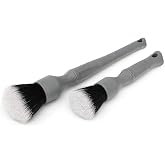 Detail Factory - TriGrip Ultra-Soft Detailing Brush Set - Scratch-Free Cleaning for Exterior, Interior Panels, Emblems, Badges, Gauges, Infotainment Screen - Grey