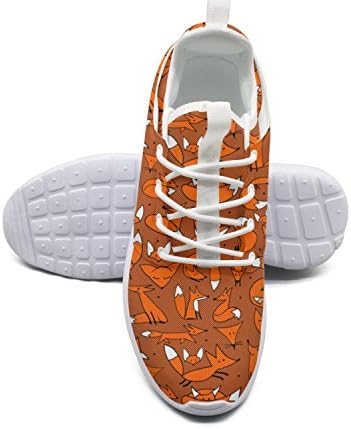 YANYANGer Lightweight Cute Foxes On The Red Background Mens Guys Casual Outdoor Running Shoes