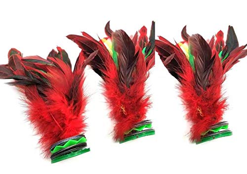 BOBOZHONG Kick Shuttlecock,3pcs Colorful Chinese Jianzi Feather Kicking Shuttlecocks,For Foot Exercise Sports Game