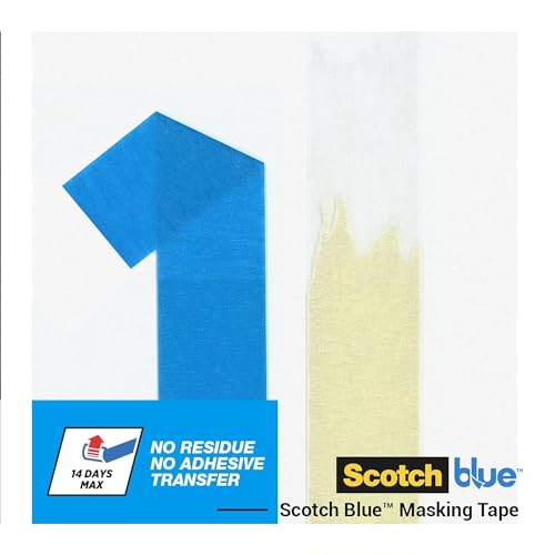 ScotchBlue Multi-Surface Premium Masking Tape, Pack of 3, 24 mm x 41 m, Scotch Adhesive Blue Painters Tape, For Painting and Decorating, Indoor & Outdoor, Sticks Well, 100% PEFC