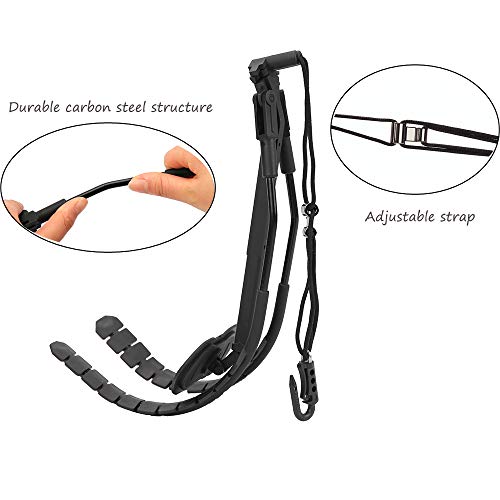 YUSDP 2 PCS Saxophone Strap of Harness, Adjustable Neck Strap, Highly Reduces Neck Pain, Three-Point Support - Adjustable Sizes, for Bass Tenor Alto Saxophone