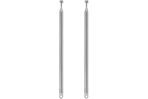 2pcs Telescopic Antenna 7 Sections Telescopic 74cm AM FM Antenna Portable Radio Antenna Replacement for Radio, TV and Other E