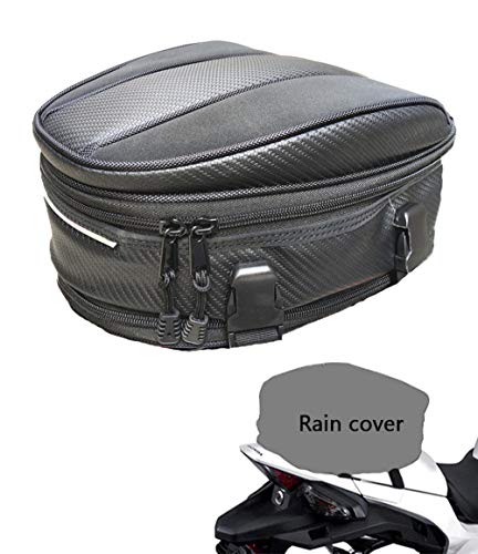Motorcycle Tail Bag, Meago Multifunctional Sport Seat Bag Nylon Luggage Bag Motorbike Back Seat Bag Tear-Resistant Motorbike Accessories Bag for Universal Fit,15 Liters (Upgraded Tail Bag) - Thumbnail 6
