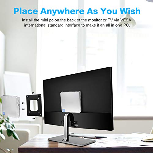 Mini PC, T11 Intel Atom Z8350 Windows 10 Pro Mini Computer 4GB DDR/64GB eMMC/120GB 2.5-Inch SATA III Internal SSD,Support 4K HD,HDMI+VGA Output,2.4G/5G WiFi,Bluetooth,1000Mbps Ethernet - Thumbnail 6