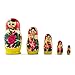 BestPysanky Set of 5 Unpainted Wooden Nesting Dolls 4.25 Inches