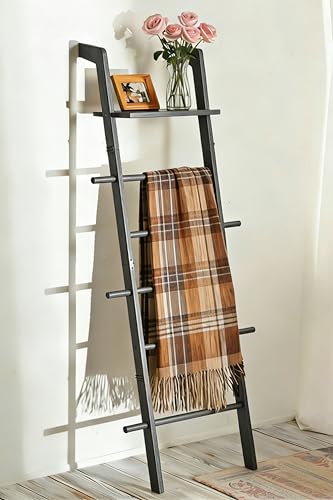 ZUNTO Towel Holder-Blanket Ladder for Living Room, Wooden Towel Ladder