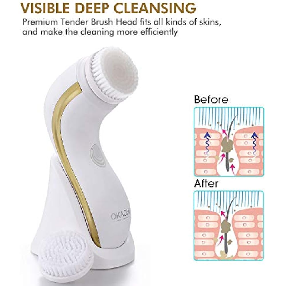 Okachi Gliya Facial Cleansing Spin Brush Rechargeable Electric Face
