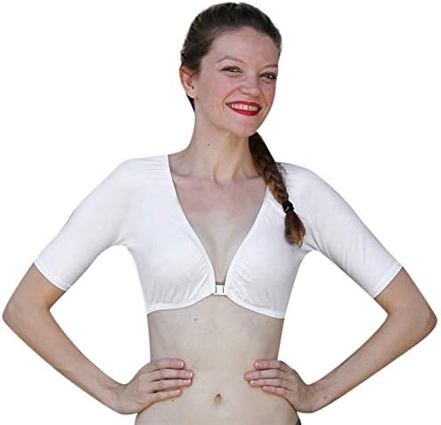 Quelife New Plus Size Seamless Arm Shaper Short Cropped Navel Mesh Cardigan Hot