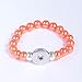 Soleebee 8 pcs Pure Color Round Resin Beads Stretch Bracelet Snap Button Bracelet Fit 18mm Charms (Dark blue/Pink/Red/Orange)