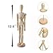 Wooden Drawing Mannequin Wood Artist Figure Doll Model Manikin with Flexible Posable Joints for Sketch Charcoal Home Office Desk Decoration Children Toys Gift 12''Male
