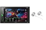 Pioneer AVH-210EX Double DIN Bluetooth In-Dash DVD/CD AM/FM Front USB Digital Media Car Stereo Receiver 6.2" WVGA Touchscreen Display, Apple iPhone and Android Music Support/FREE ALPHASONIK EARBUDS