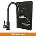 TRYWELL Black Stainless Steel Bar Faucet T304 Solid Stainless Steel High Arc Single Lever One Hole