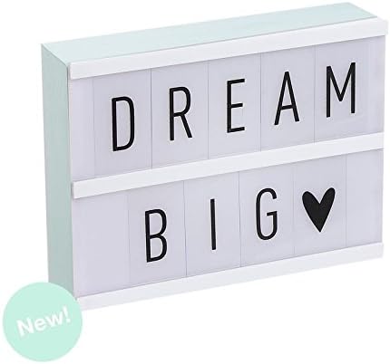 Dcasa - Lightbox Caja de luz A5 color mint con 75 letras .: Amazon.es: Hogar