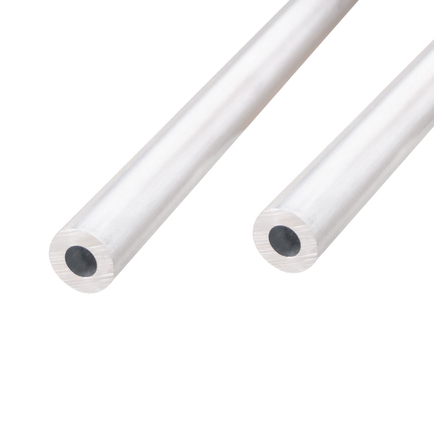 Aopin Round Aluminum Tube 10mm/0.39" ID x 20mm/0.79" OD x 300mm/11.8" Length, Seamless Aluminum Straight Tube 2 PCS