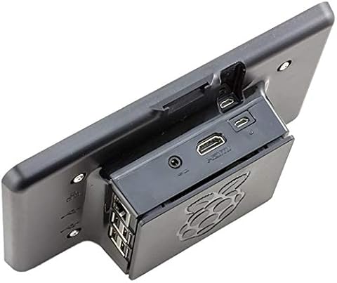 Iycorish Estuche de Pantalla de Prensa LCD de 7 Pulgadas Negro para Raspberry Pi 3B / 3B +, Solo el Estuche No Incluye la Pantalla
