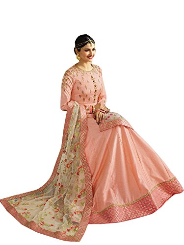 amiira women's faux georgette anarkali gown