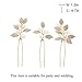 Artio Leaf Wedding Hair Pins Accessories with Beads for Brides and Bridesmaids 3 PCS (HP-9558)