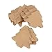 UEETEK 100pcs Cardboard Tree Gift Kraft Label Tags with 20M Rope for Christmas Birthday Party Decor(Brown)