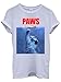 Paws Cat Kitten Meow Parody Cool White Men Women Unisex Top T-Shirt