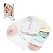 Bamboo Viscose Nursing Pads - 14 Washable Pads with Wash and Storage Bags - Breastfeeding Nipple Pads for Maternity - Reusable Breast Pads for Breastfeeding (Pastel Touch, Medium 3.9