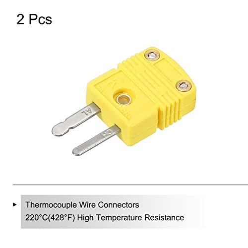 MECCANIXITY Mini K Type Thermocouple Wire Connectors Male Plug Adapter