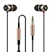 SoundMAGIC E10 Wired Earphones No Microphone HiFi Stereo Earbuds Noise Isolating in Ear Headphones Powerful Bass Tangle Free Cord Black Gold