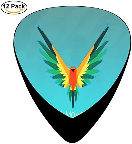 Pimalico Classic Logan Paul Design Picks (12 Pack, ) for Electric Guitar, Acoustic Guitar, Mandolin, and Bass / Black