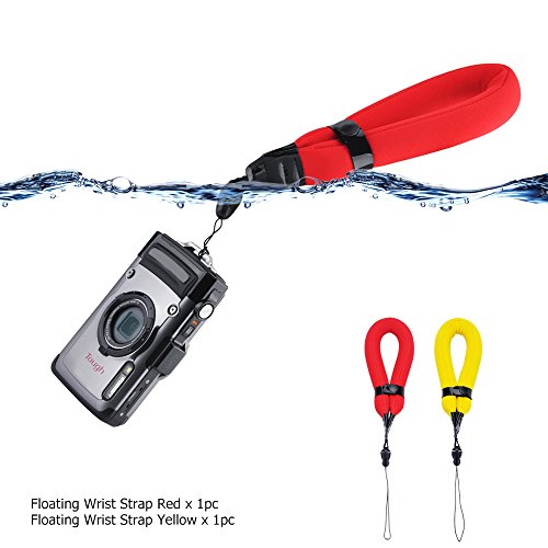 2 Pack Waterproof Camera Float Strap for Nikon W300 W150 W100 AW120 AW110 Kodak PIXPRO WPZ2 Olympus TG7 TG-7 TG6 TG-6 TG5 TG-5 TG4 TG-4 Fuji Fujifilm XP140 XP130 XP120 XP90 & More Underwater Camera